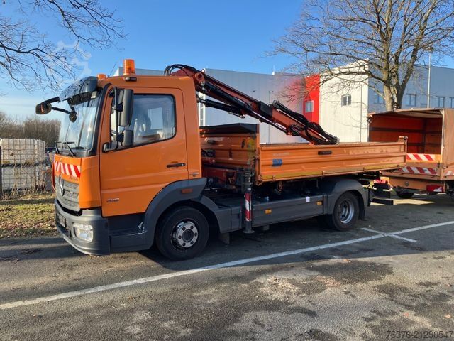 Transporter mit Kipper MERCEDES-BENZ Atego 818 K Kran Atlas Funk Standheizung 2xAHK