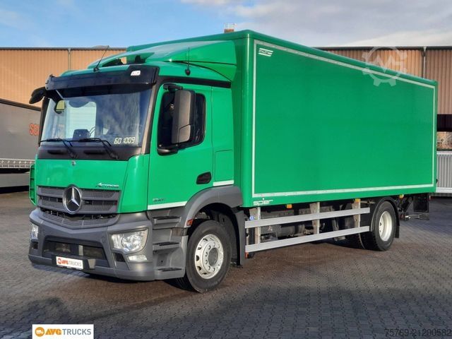 LKW mit Kofferaufbau MERCEDES-BENZ 1824 L ACTROS Koffer 7,35 m mit Tür + LBW 2t