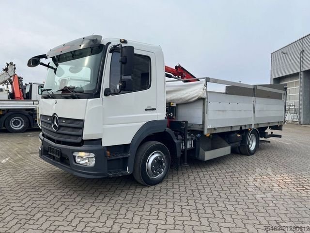 Flatbed truck MERCEDES-BENZ Atego 1221 L Pritsche Kran Palf. PK 4200 Funk