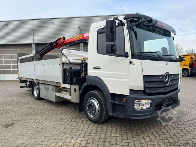 Flatbed truck MERCEDES-BENZ Atego 1221 L Pritsche Kran Palf. PK 4200 Funk
