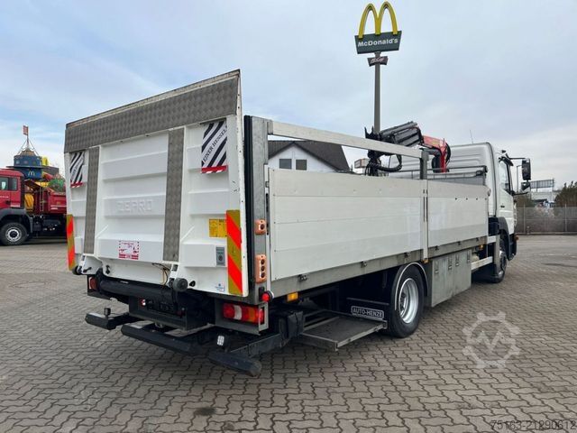 Flatbed truck MERCEDES-BENZ Atego 1221 L Pritsche Kran Palf. PK 4200 Funk