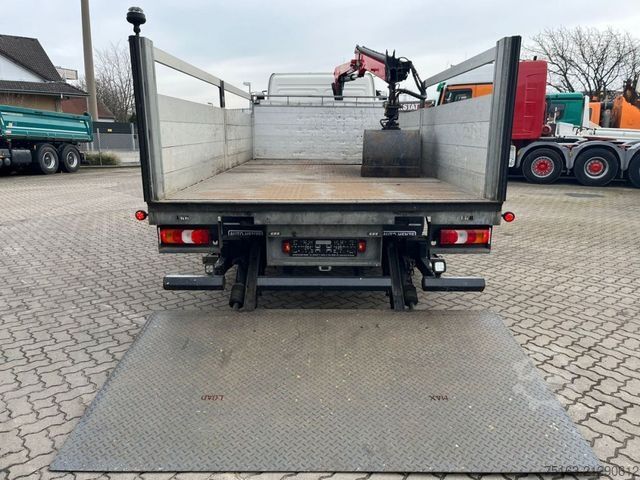 Flatbed truck MERCEDES-BENZ Atego 1221 L Pritsche Kran Palf. PK 4200 Funk