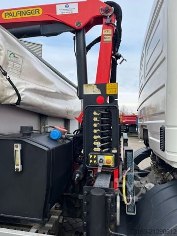 Flatbed truck MERCEDES-BENZ Atego 1221 L Pritsche Kran Palf. PK 4200 Funk