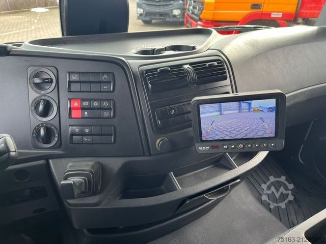 Flatbed truck MERCEDES-BENZ Atego 1221 L Pritsche Kran Palf. PK 4200 Funk