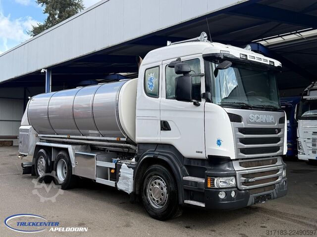 Tankwagen Scania R490 RVS tank, Euro 6, Stuuras, Retarder, 15000...