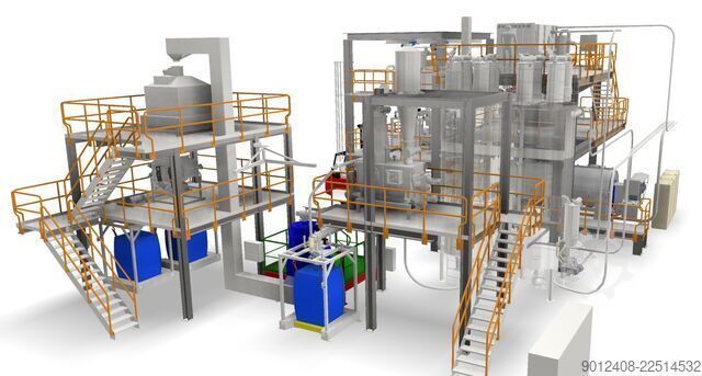 Complete plant hot-cold mixer Mixaco, AZO, Kahl, Kreyenborg Gesamtanlage Heiß - Kalt Mischer