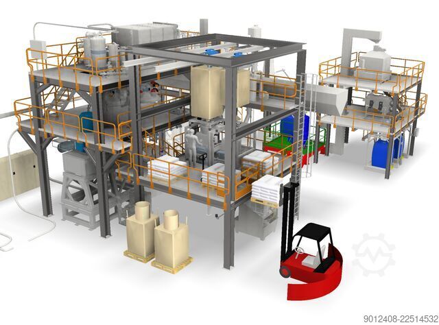 Complete plant hot-cold mixer Mixaco, AZO, Kahl, Kreyenborg Gesamtanlage Heiß - Kalt Mischer