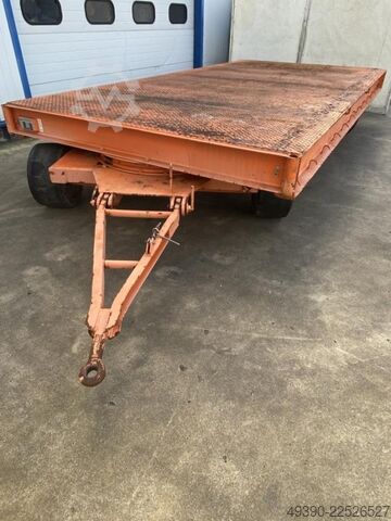 Platform transport cart, heavy-duty trailer, industrial trailer with 2-axle turntable steering, twin Plan - MAFI 11