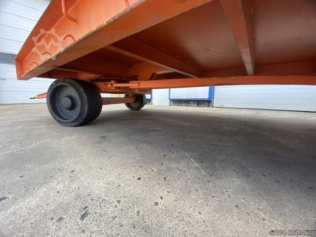 Platform transport cart, heavy-duty trailer, industrial trailer with 2-axle turntable steering, twin Plan - MAFI 11