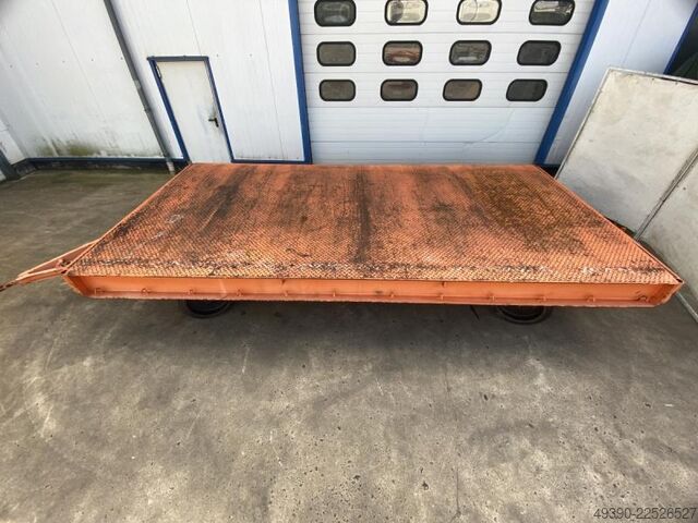 Platform transport cart, heavy-duty trailer, industrial trailer with 2-axle turntable steering, twin Plan - MAFI 11