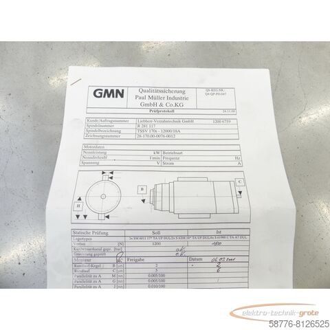 Component GMN TSSV 170 s - 12000 / 18 A  SNr. 281117    !