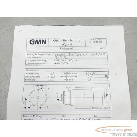 Component GMN TSSV 170 s - 12000 / 18 A SNr. 287832 !