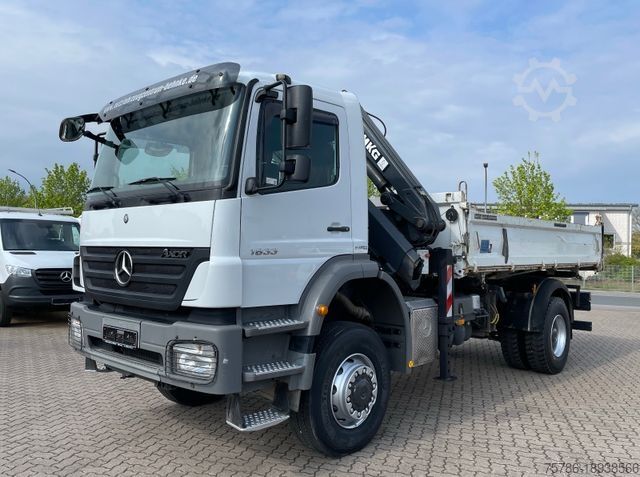 Three-sided tipper truck MERCEDES-BENZ Axor 1833 AK 4x4/ Meiller/ MKG 10m=1t/ Org. 139t