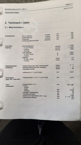 Vertical machining center FEHLMANN Picomax 51 CNC