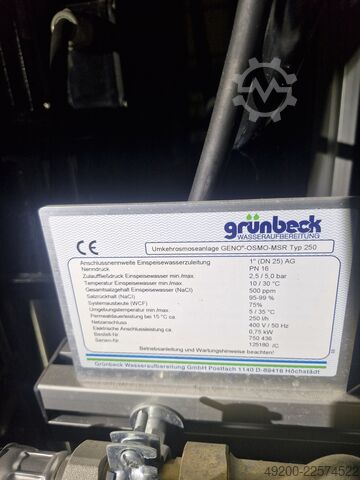 Umkehrosmoseanlage Grünbeck GENO-OSMO-MSR 250