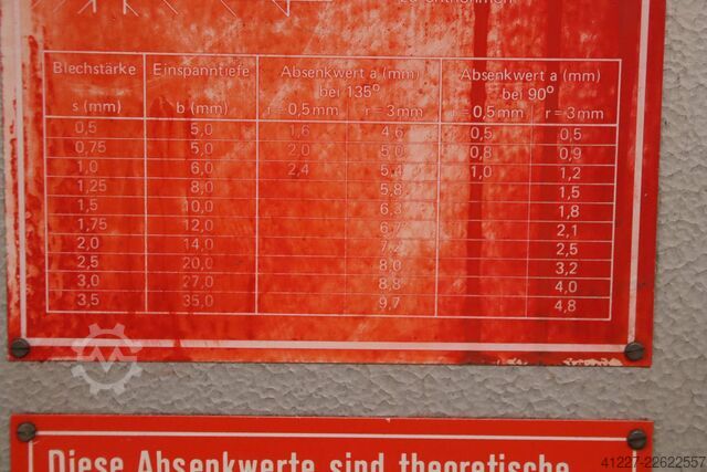 Schwenkbiegemaschine 2000 x 3,5 mm LOTZE 1512000 3,5