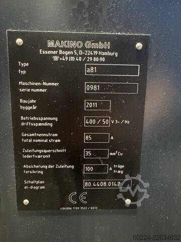 Horizontal machining center Makino a81