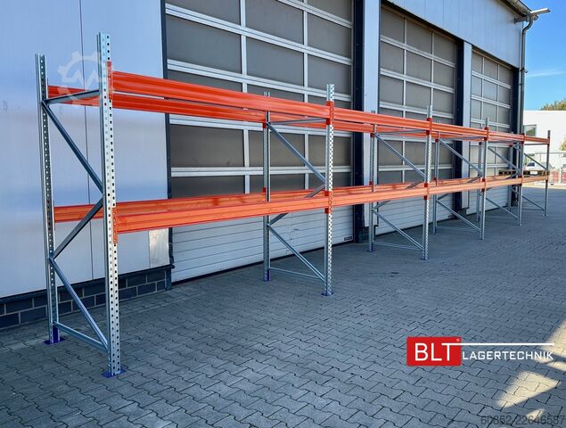Heavy-duty shelf ca.14 lfm. Palettenregale H: 250cm Fachlast: 3000 kg , 45 Palettenplätze