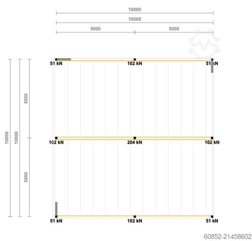 Storage platform 10x10m Lagerbühne , Belastung : 500kg/qm Unterkante: 2,5m , ca. 100qm Systembühne