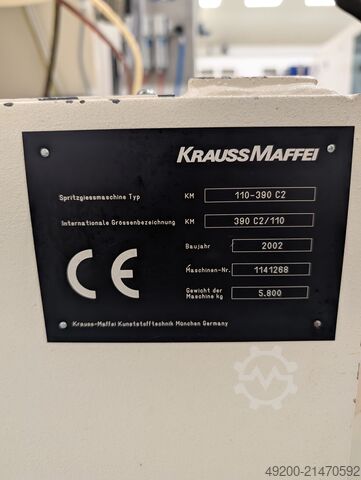 Injection molding machine KraussMaffei KM 110-390 C2