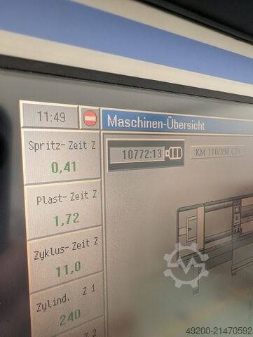 Injection molding machine KraussMaffei KM 110-390 C2