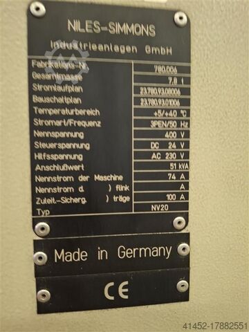 Vertical Turning Machine NILES-SIMMONS NV 20