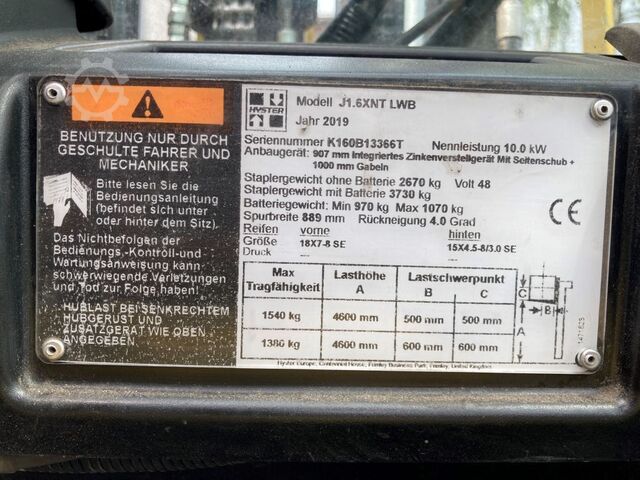 Elektro 3 Rad-Stapler Hyster J 1.6 XNT LWB