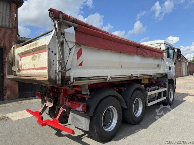 Three-sided tipper truck MAN 26.480 6x4BB Meiller Schalt Klima AHK Hydraulik