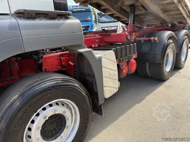 Three-sided tipper truck MAN 26.480 6x4BB Meiller Schalt Klima AHK Hydraulik