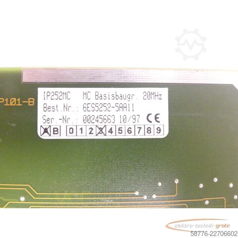 Komponente Siemens 6ES5252-5AA11 Basisbaugruppe Version A 3 SN