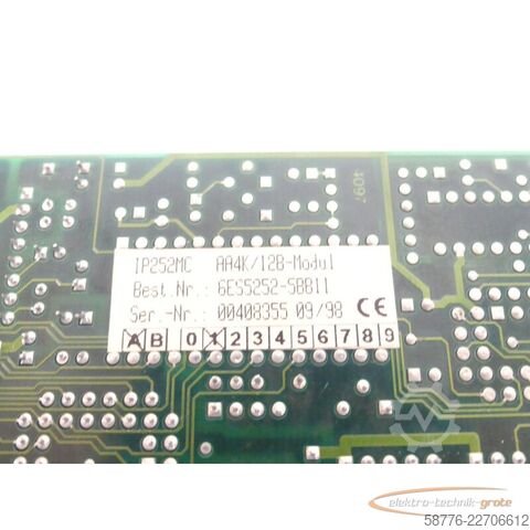 Komponente Siemens 6ES5252-5BB11 IP252MC AA4K / 128-Modul Version A 01 SN 00408355