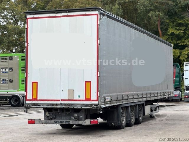 Open semitrailer with tarp SCHMITZ CARGOBULL SCS Mega Hubdach Edscha Lift Staplerhalterung