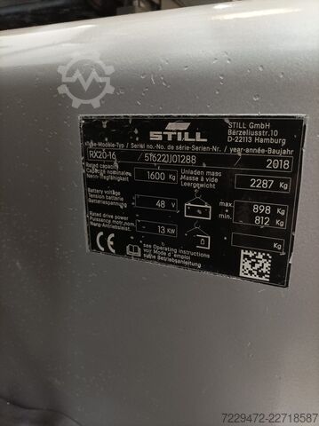 Hochhubwagen STILL rx20-16