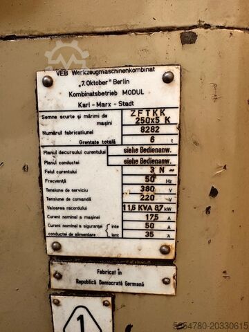 Machine for machining bevel gears with curved teeth WMW Modul ZFTKK 250x5k KURVEX