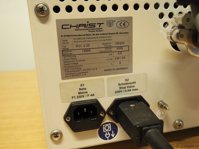 Zentrifuge | Rotations-Vakuumkonzentrator Christ RVC 2-25