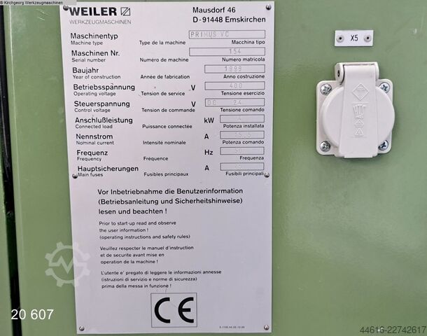 Leit- und Zugspindeldrehmaschine WEILER PRIMUS VC