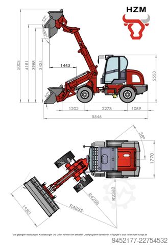 Loader HZM 816-T Profi Yunnei 65PS