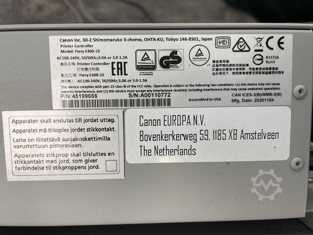  Canon imagePRESS C710 incl. Staple Finisher, Paperdeck and Fiery