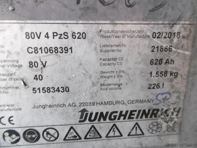 Electric 4-wheel forklift JUNGHEINRICH EFG 430ks 115-500 DZ