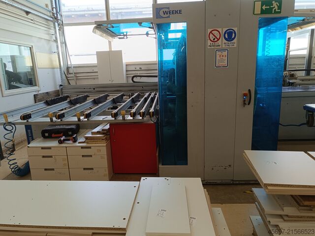 Bearbeitungszentrum mit Durchlauf Weeke Optimat BHX 500