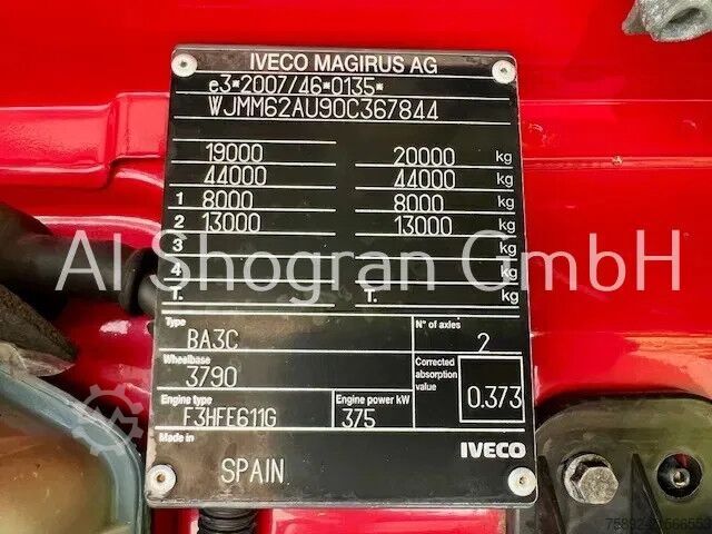 Standard-SZM Iveco Stralis 510 Retarder/Schubbodenhydraulik/Standk...
