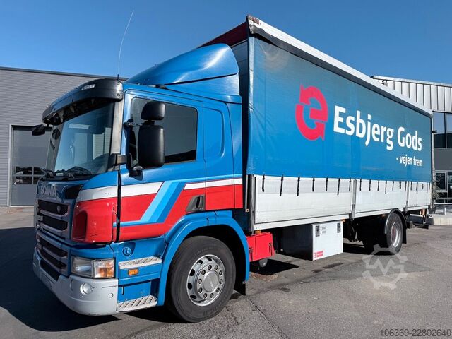 LKW mit Pritsche & Plane SCANIA P280 4x2 Euro 5 7,7 m Curtainsider and Tailli