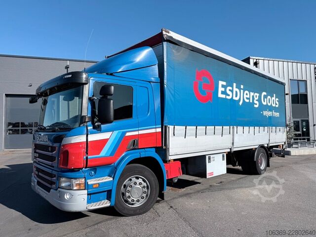 LKW mit Pritsche & Plane SCANIA P280 4x2 Euro 5 7,7 m Curtainsider and Tailli
