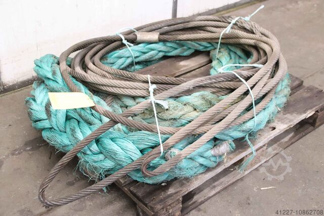 Stahlseil/Schiffstau Stahl Nylon Ø27 mm/13m / Ø 100 mm/4 m