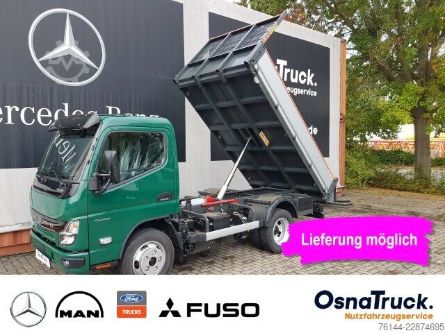 Three-sided tipper truck FUSO Canter 4C15e Hinterkipper Klima, Kamera, AHK