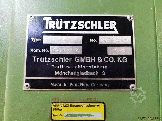 Fiber Preparation and Cleaning System Trützschler CVT3 1600 / CS