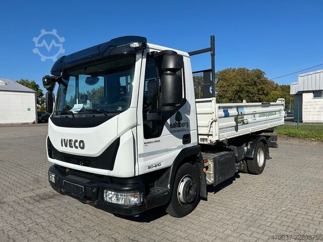 Three-way tipper van IVECO EuroCargo 80-210 / Meiller + Hohe Bordwände