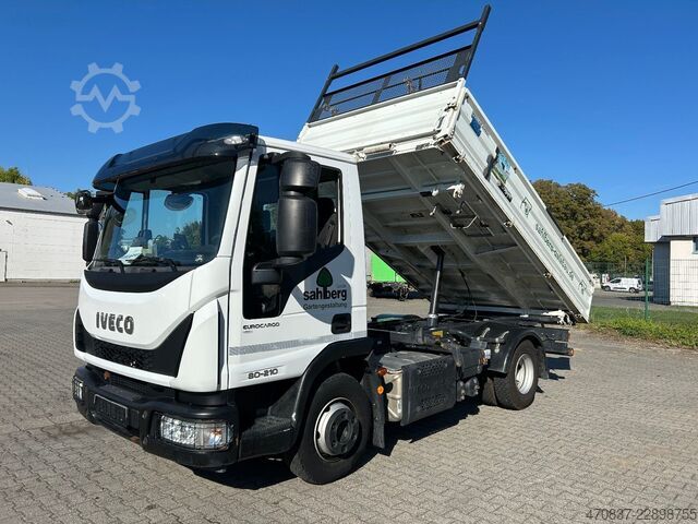 Three-way tipper van IVECO EuroCargo 80-210 / Meiller + Hohe Bordwände