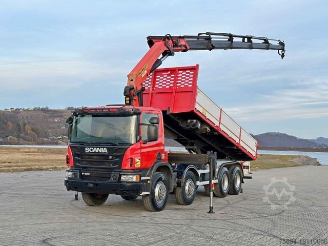 Kipper LKW SCANIA P 400 Kipper 6,80 m * PK 33002-EH D + FUNK * 8x4