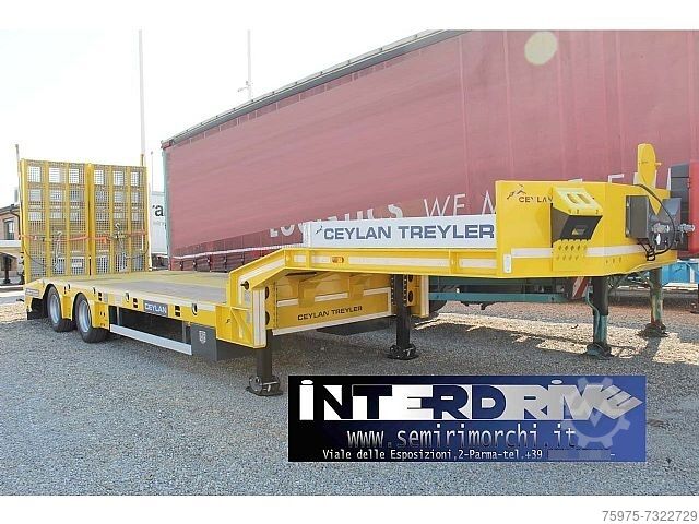 Lowbed construction machinery carrellone ceylan 2assi 10.70m nuovo rampe
